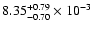 $\rm 8.35_{-0.70 }^{+0.79 } \times 10^{-3}$