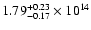 $\rm 1.79_{-0.17 }^{+0.23 } \times 10^{14}$