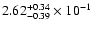 $\rm 2.62_{-0.39 }^{+0.34 } \times 10^{-1}$