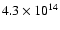 $4.3\times10^{14}$