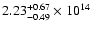 $\rm 2.23_{-0.49 }^{+0.67 } \times 10^{14}$