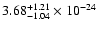 $\rm 3.68_{-1.04 }^{+1.21 } \times 10^{-24}$