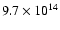 $9.7\times10^{14}$