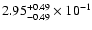 $\rm 2.95_{-0.49 }^{+0.49 } \times 10^{-1}$