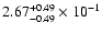 $\rm 2.67_{-0.49 }^{+0.49 } \times 10^{-1}$