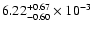 $\rm 6.22_{-0.60 }^{+0.67 } \times 10^{-3}$