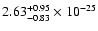 $\rm 2.63_{-0.83 }^{+0.95 } \times 10^{-25}$