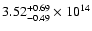 $\rm 3.52_{-0.49 }^{+0.69 } \times 10^{14}$