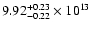 $\rm 9.92_{-0.22 }^{+0.23 } \times 10^{13}$