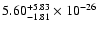 $\rm 5.60_{-1.81 }^{+5.83 } \times 10^{-26}$