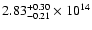$\rm 2.83_{-0.21 }^{+0.30 } \times 10^{14}$