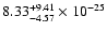 $\rm 8.33_{-4.57 }^{+9.41 } \times 10^{-25}$