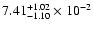 $\rm 7.41_{-1.10 }^{+1.02 } \times 10^{-2}$