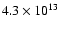 $4.3\times10^{13}$