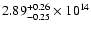 $\rm 2.89_{-0.25 }^{+0.26 } \times 10^{14}$