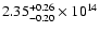 $\rm 2.35_{-0.20 }^{+0.26 } \times 10^{14}$