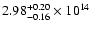 $\rm 2.98_{-0.16 }^{+0.20 } \times 10^{14}$