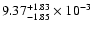 $\rm 9.37_{-1.85 }^{+1.83 } \times 10^{-3}$