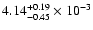 $\rm 4.14_{-0.45 }^{+0.19 } \times 10^{-3}$