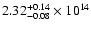 $\rm 2.32_{-0.08 }^{+0.14 } \times 10^{14}$