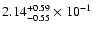 $\rm 2.14_{-0.55 }^{+0.59 } \times 10^{-1}$