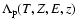 $\Lambda_{\rm p}(T,Z,E,z)$