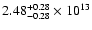 $\rm 2.48_{-0.28 }^{+0.28 } \times 10^{13}$