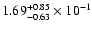 $\rm 1.69_{-0.63 }^{+0.85 } \times 10^{-1}$