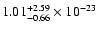 $\rm 1.01_{-0.66 }^{+2.59 } \times 10^{-23}$