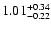 $\rm 1.01_{-0.22 }^{+0.34 }$