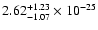 $\rm 2.62_{-1.07 }^{+1.23 } \times 10^{-25}$