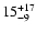 $\rm 15_{-9 }^{+17 }$