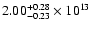 $\rm 2.00_{-0.23 }^{+0.28 } \times 10^{13}$