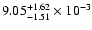 $\rm 9.05_{-1.51 }^{+1.62 } \times 10^{-3}$