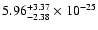 $\rm 5.96_{-2.38 }^{+3.37 } \times 10^{-25}$