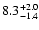 $\rm 8.3_{-1.4 }^{+2.0 }$