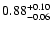 $\rm0.88_{-0.06 }^{+0.10 }$