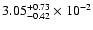 $\rm 3.05_{-0.42 }^{+0.73 } \times 10^{-2}$