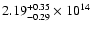 $\rm 2.19_{-0.29 }^{+0.35 } \times 10^{14}$