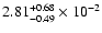 $\rm 2.81_{-0.49 }^{+0.68 } \times 10^{-2}$
