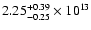 $\rm 2.25_{-0.25 }^{+0.39 } \times 10^{13}$