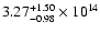$\rm 3.27_{-0.98 }^{+1.50 } \times 10^{14}$