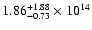 $\rm 1.86_{-0.73 }^{+1.88 } \times 10^{14}$