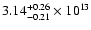 $\rm 3.14_{-0.21 }^{+0.26 } \times 10^{13}$