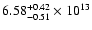 $\rm 6.58_{-0.51 }^{+0.42 } \times 10^{13}$