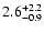 $\rm 2.6_{-0.9 }^{+2.2 }$