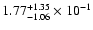 $\rm 1.77_{-1.06 }^{+1.35 } \times 10^{-1}$