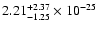 $\rm 2.21_{-1.25 }^{+2.37 } \times 10^{-25}$