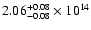 $\rm 2.06_{-0.08 }^{+0.08 } \times 10^{14}$