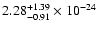 $\rm 2.28_{-0.91 }^{+1.39 } \times 10^{-24}$